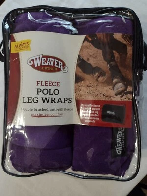Weaver Leather Horse Polo Leg Wraps Purple Grape Soft Fleece 4 Pack NIP :FL24-6