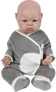 Vollence 19 inch Full Silicone Baby Doll That Look Real,Reborn Baby Doll,Realistic Real Baby Doll,Lifelike Baby Dolls - Boy