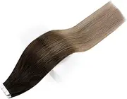 Hair Extension Tape in Human Hair Extensions Balayage Blonde Color Omber Human Hair Skin Weft Glue on Seamless Machine remy by HUANGYUZHENZHI (Color : 2 6 18, Items per Package : 20 pcs)