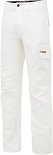 [Hard Yakka] Men's 3056 Stretch Canvas Cargo Pant, White, Size 92 Stout