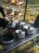 戶外燒水壺吊鍋具套裝野炊具便攜304不銹鋼露營餐具套鍋野營野外
