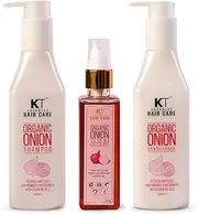 KEHAIRTHERAPY KT Professional Advanced Haircare Organic Onion Shampoo & Conditioner + Organic Onion Serum - 600 ml (Pack Of 3)