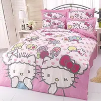 在飛比找PChome24h購物優惠-【享夢城堡】HELLO KITTY 我的最愛系列-雙人純棉四