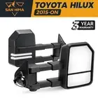 San Hima Extendable Towing Mirrors fit Toyota Hilux 2015-On N80