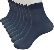 [Generic] Socks Women Training Ultra-thin Elastic Pairs Silk Fiber 8 Men Silky Socks Socks Men Pack Patterns