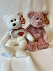 Beanie Baby Valentino and Smitten, Love Bears Set, Gift For That Special Someone
