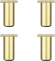 4Pcs Adjustable Furniture Feet,Aluminum Alloy Sofa Legs,Modern Metal Cabinets Legs,DIY Furniture Riser Replacement Legs,for Chair Desk Cupboard Feet,with Screws,Gold (120mm/4.7in)