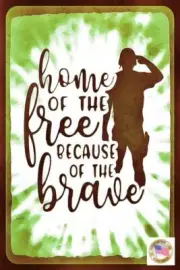 HOME OF THE FREE! MADE IN USA METAL SIGN 8X12 GARAGE MAN CAVE MILITARY VETERAN