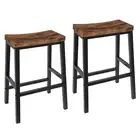 HOOBRO Bar Stools Set of 2 Bar Chairs 23.6 Inch Saddle Stools Kitchen Counter...