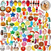 Libima 120 Pcs Squeaky Dog Toys for Puppy Small Dogs Pets Plush Stuffed Dog Toys Bulk Cute Soft Pet Chew Toys Pack for Chewing and Teething, 120 Styles