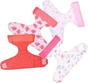 ifundom 4pcs 18 Inch Doll Diapers Underwear: Reusable Washable Fabric Watermelon Animal Pattern Underpant Baby Toy Pretend Play Accessories for Girls Summer Outfit