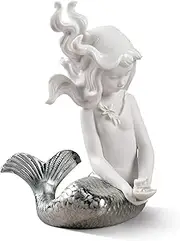 [LLADRÓ] Mirage Mermaid Figurine. Silver Lustre. Porcelain Figure Figure.