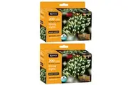 2x Sansai 200 LED Electric Lumini Decorative Christmas String Lights Warm White