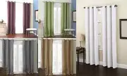 2 PANELS GROMMET MICRO WINDOW CURTAIN DRAPE FOAM LINED BLACKOUT THERMAL K92 108"