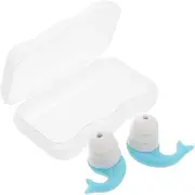 Gogogmee Sleeping Earplugs Noise Reduction Earplugs for Women Comfortable Silicone Ear Plugs for Dormitory Study Swimming Fun Whale Shape
