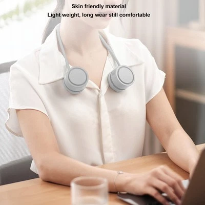 Bladeless Neck Fan Portable Neck Fan 3 Levels Adjustable 360 Degree Cooling For