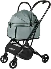 Pet Stroller for Small and medlium Dogs, Dog Stroller, Cat Stroller, Foldable carts, Carrier, One-Hand Automatic Folding, Puppy Stroller, Detachble Carrier (Nimbus Grey)
