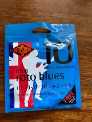 Rotosound Roto Blues 10-52 Nickel Electric string set. Great quality