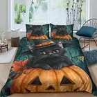 Bedding Suit Happy Halloween Comforter Cover Set Pumpkin Ghost Witch13