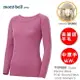 【速捷戶外】日本 mont-bell 1107655 Super Merino Wool M.W. 女美麗諾羊毛圓領內衣-中厚手(淺紫紅),登山,健行,montbell