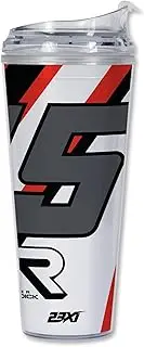 Rico Industries NASCAR Racing Tyler Reddick 24oz Acrylic Tumbler with Hinged Lid, Officially Licensed Double Wall Tumbler with Straw