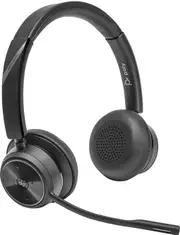 HP POLY Savi 7420 Office Stereo Microsoft Teams Certified Wireless DECT Headset, Black