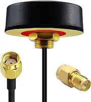 Dual Band 2.4 5.8 GHz WiFi Antenna, 5dBi Mini Omni-Directional RP-SMA Male Antenna 10ft Cable w/SMA Male to RP-SMA Female Adapter for WiFi Router Hotspot Wireless Network Card