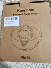 Portable CD Player PM-10 Walkman CD Discman Bluetooth USB Aux Speakers black