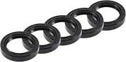 X AUTOHAUX Universal Oil Seal TC Double Lip W Steel Spring Seal Ring Rotary Shaft Seal 40x56x10mm High Pressure NBR Rubber Black 5pcs