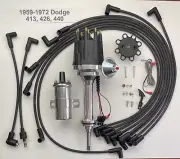 small cap 1959-1972 DODGE 413 426 440 HEI Distributor + PLUG WIRES + CHROME COIL