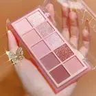 10 Colors Eyeshadow Palette,Matte&Glitter&Shimmer Eyeshadow Makeup,Pink