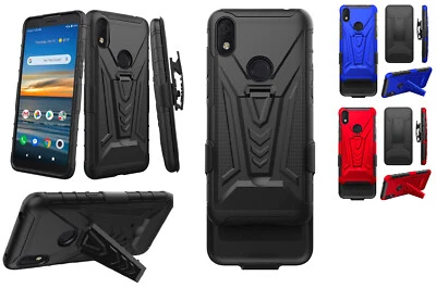 FOR Alcatel Lumos 5004C / Alcatel Axel 5004R 3in1 V Holster Clip Case Cover