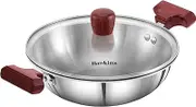 Hawkins Futura Steel Deep Fry Pan with Steel Lid, 1.5 Litre Capactiy