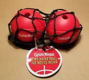 Two Basketball Shape ICE MOLD Captain Morgan 1.75" Diameter