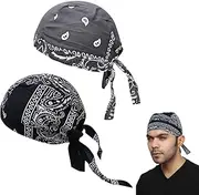 [LAKJUOZ] 2 Pieces Men's Bandana Bandana Bandana for Men and Women Breathable Bandana Running Cap Quick Drying Cycling Summer
