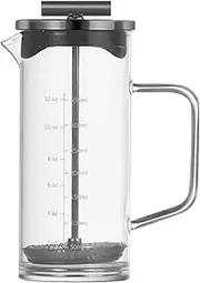 12oz French Coffee Maker with High-Density Stainless Steel Filter Heat Resistant Borosilicate Glass Coffee Press Thickened Base