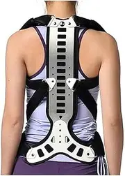 Spine Back Support Brace Posture Correctors For Men Women Teenager Adjustable Metal Straps Shoulder Neck Clavicle Lumbar Support Straightener(Large)