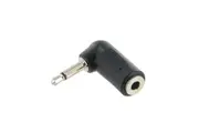 3.5mm Mono Male Jack to 3.5mm Female Right Angle Audio Adaptor Plug Hi-Fi