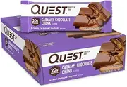[Quest Nutrition] Caramel Chocolate Chunk Protein Bar, High Protein, Low Carb, Keto Friendly, 12 Count