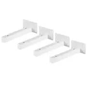 Floating Shelf Brackets, 4pcs 6"(150mm) Wall Mounted Shelf Supports, White