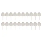 20pcs Wool Felt Mounted Mandrel 20mm x 20mm 1/8 Inch Shank Conical Bits