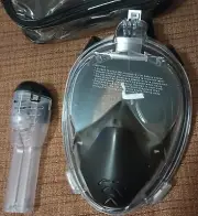 SEAELF Full Face Snorkel Mask, Medium, Black
