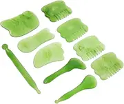 Facial Tool Set Smooth Resin Material for Neck Face Back Shoulder Leg Massaging Board Storage Bag