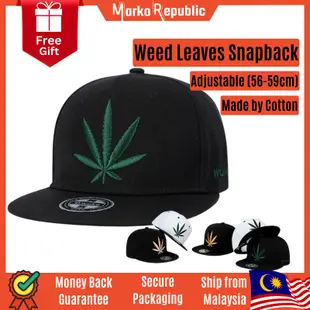 Stoned Sativa Dope 楓葉嘻哈時尚男女皆宜的男士 Snapback 平檐帽帽子可調節