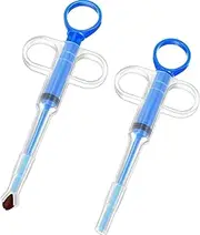 2 Pieces Cat Pill Shooter Pill Dispenser Dog Piller Pill Gun Pet Tablet Syringe Pusher Soft Tip Pet Medicine Feeder for Feeding Small Animals (Blue, One Size)