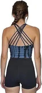 [Moondust] Women's Tie Dye Tank Top, Longline Racerback Fitted Tank Top, Medium Support, Tie Dye