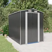 Garden Storage Shed, Outdoor Storage Shed Tool Store Cabinet Garden Shed Anthracite 192x274x223 cm Galvanised Steel