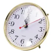 Replacement Quartz Clock Insert with Gold Colored Trim for Clock Repair