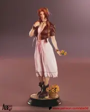 Aerith (1) Unpainted 1/6 scale 3d Printed resin model kit and base abe