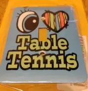 Metal Single Light Switch Cover Wall Plate I LOVE TABLE TENNIS